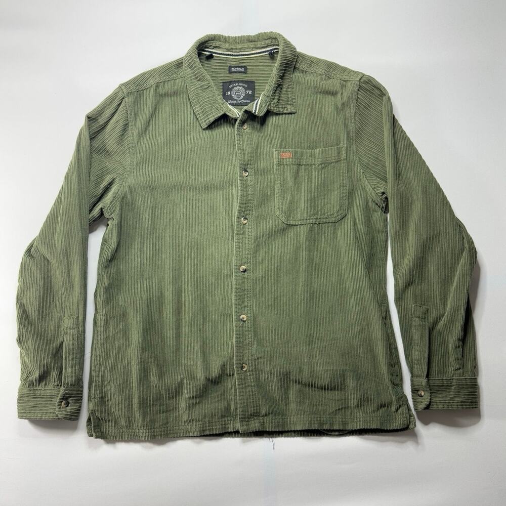Buffalo David Bitton Men's Long Sleeve Green Corduroy Shacket w/Pockets - Sz XL*